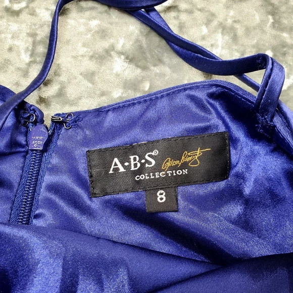 A.B.S. by Allen Schwartz Purple Satin Maxi Formal Dress - Picture 5 of 9